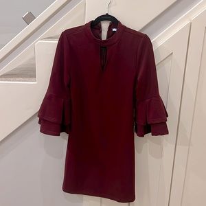 Sassy Burgundy knee length She + Sky dress with tag